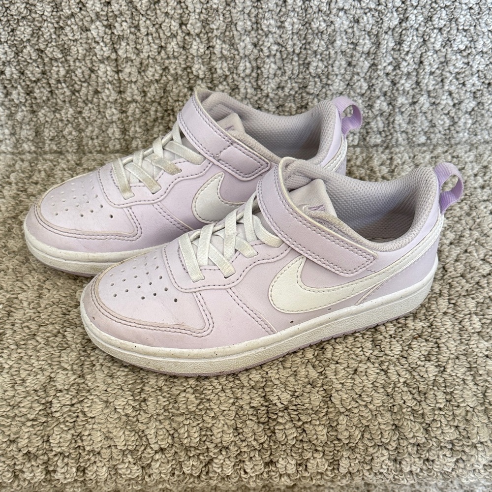 Nike Kids Lavender Court Borough Recraft Low Top Sneaker Big Kid